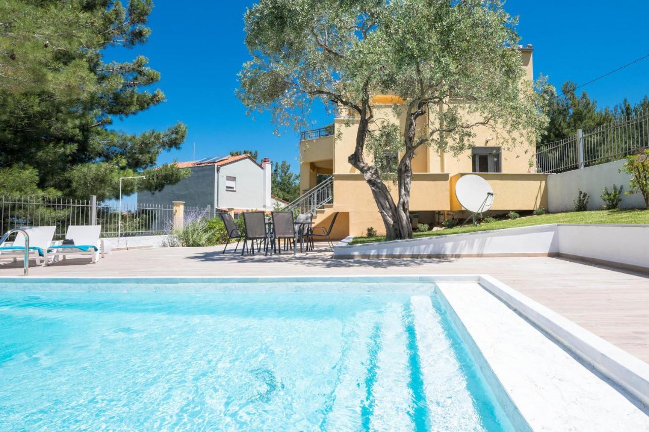 Louloudis Pool Villa Skala Rachoni  ภายนอก รูปภาพ