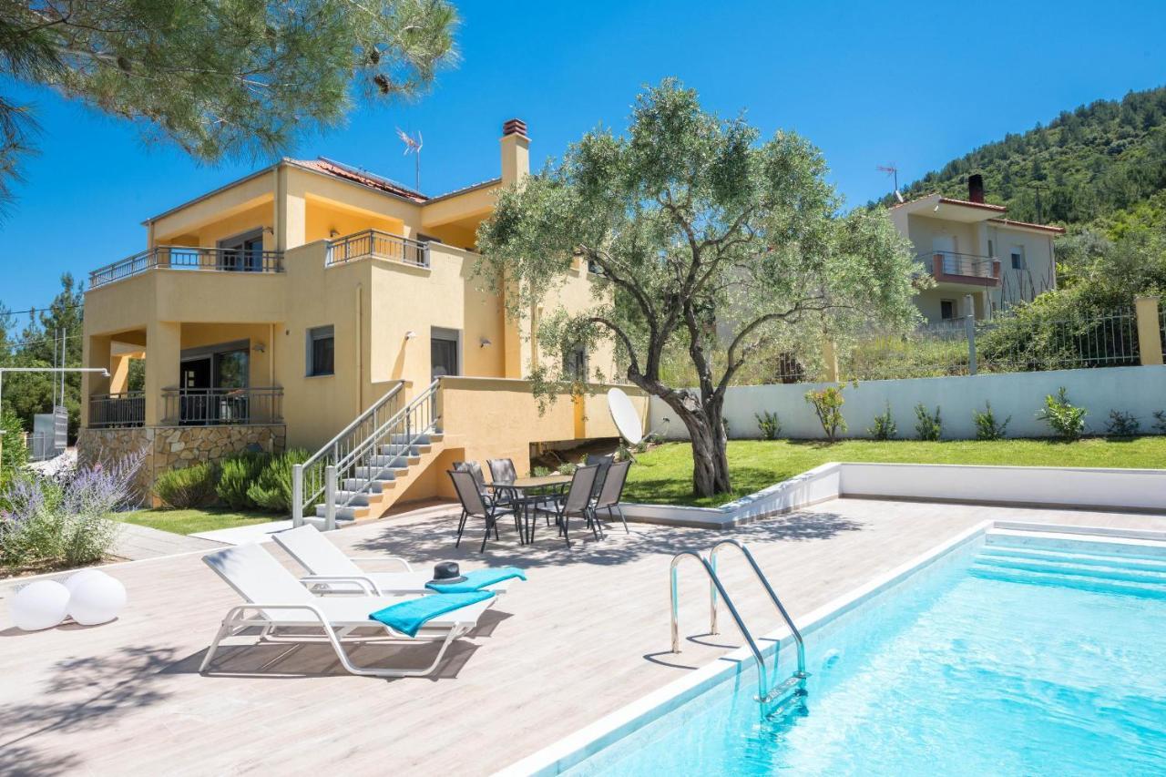 Louloudis Pool Villa Skala Rachoni  ภายนอก รูปภาพ