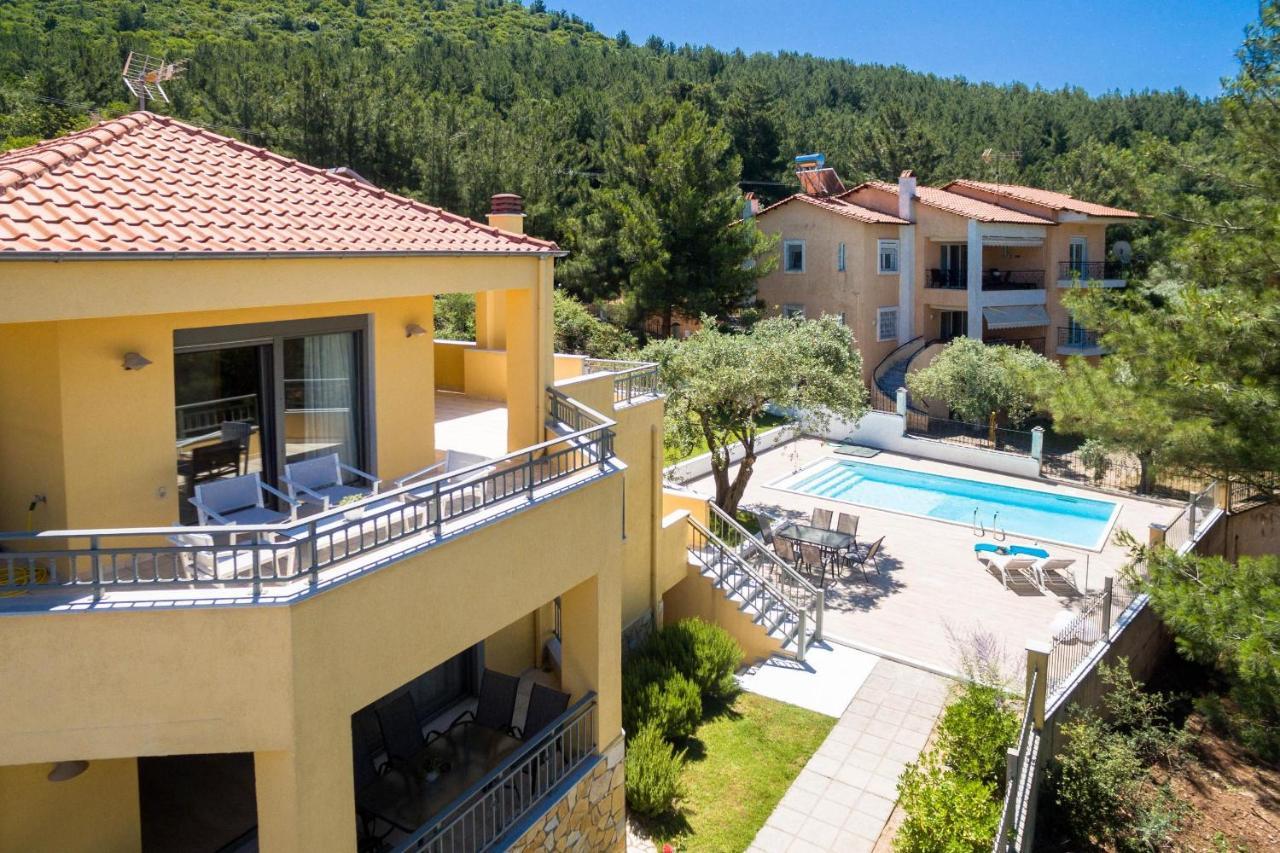 Louloudis Pool Villa Skala Rachoni  ภายนอก รูปภาพ