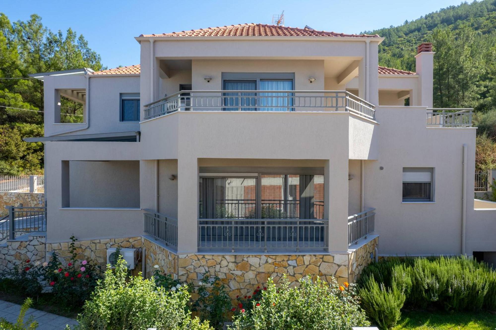 Louloudis Pool Villa Skala Rachoni  ภายนอก รูปภาพ